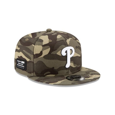 Green Philadelphia Phillies Hat - New Era MLB Armed Forces Weekend 9FIFTY Snapback Caps USA0854193